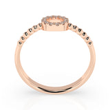 Minimalist Diamond Ring Round 0.08ct by Qutahia Jewellery