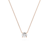 Diamond Pendant Necklace Round 0.5ct by Qutahia Jewellery