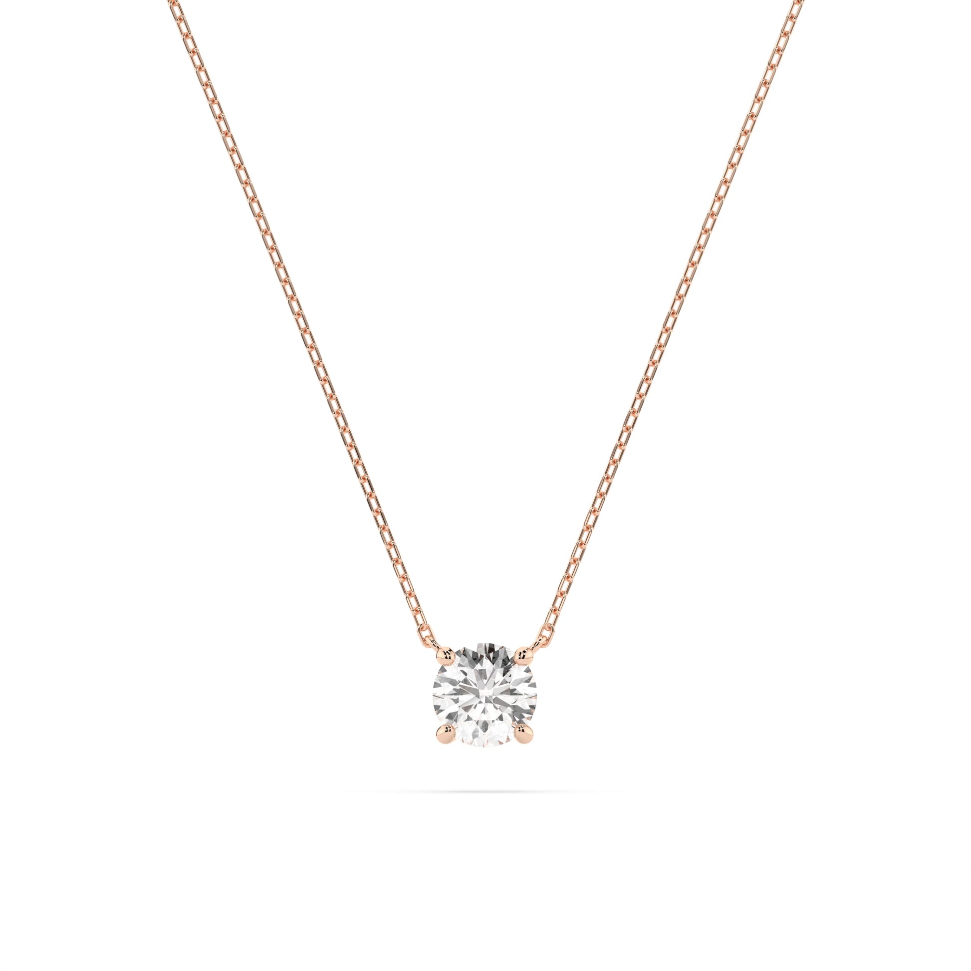 Solitaire Necklace (Round), 0.5 ct — 104-10040(5.1)