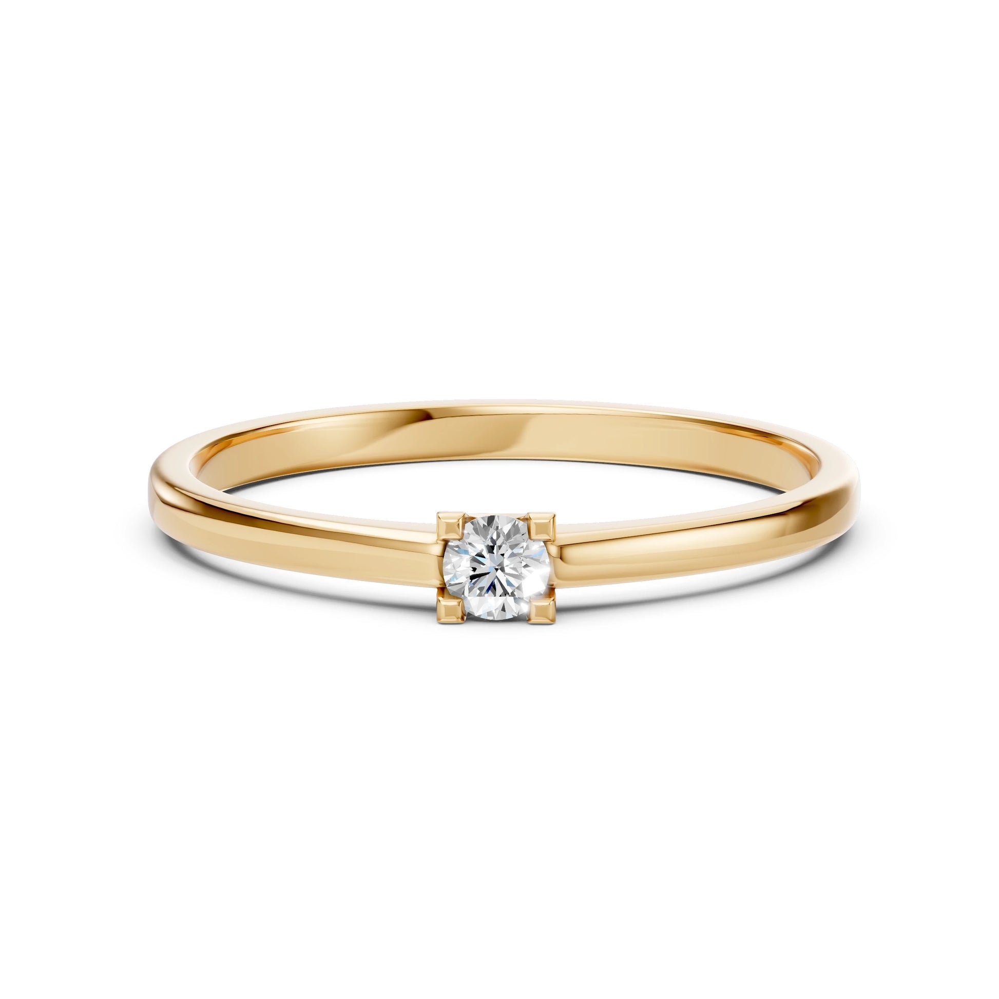 Solitaire Ring (Round), 0.1 ct — 101-10117(3.0)