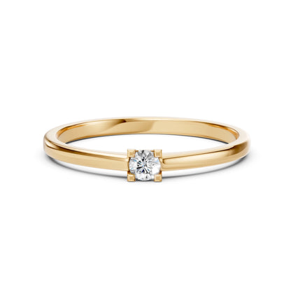 Solitaire Ring (Round), 0.1 ct — 101-10117(3.0)