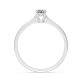 Solitaire Diamond Ring Round Brilliant 0.3ct by Qutahia Jewellery