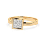 Illusion Diamond Ring Round 0.07ct by Qutahia Jewellery
