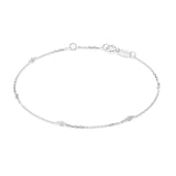 Diamond Bracelet Gold Round 0.07ct by Qutahia Jewellery
