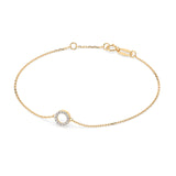 Diamond Bracelet Gold Round 0.07ct by Qutahia Jewellery