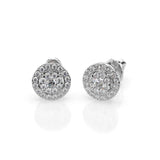 Illusion Diamond Earrings Round 0.2ct by Qutahia Jewellery