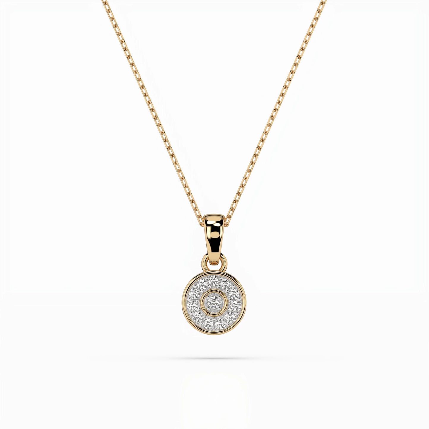 Illusion Necklace (Round), 0.01 ct — 104-10032