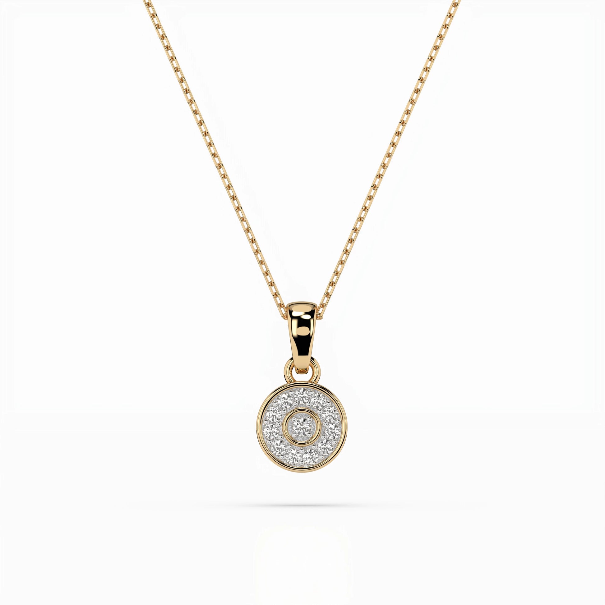 Illusion Necklace (Round), 0.01 ct — 104-10032