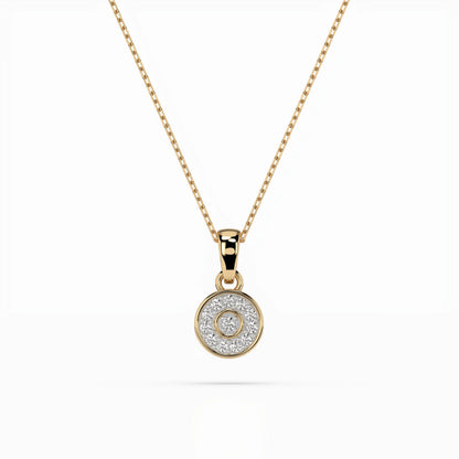Illusion Necklace (Round), 0.01 ct — 104-10032