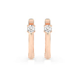 Small Diamond Earrings Round 0.12ct by Qutahia Jewellery