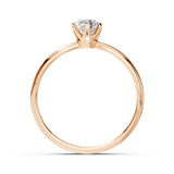 Solitaire Diamond Ring Round 0.4ct by Qutahia Jewellery