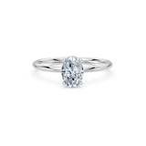 Oval Lab Grown Diamond Micro Pave Engagement Ring 1.0ct by Qutahia Jewellery