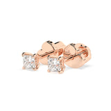 Diamond Stud Earrings Princess 0.34ct by Qutahia Jewellery
