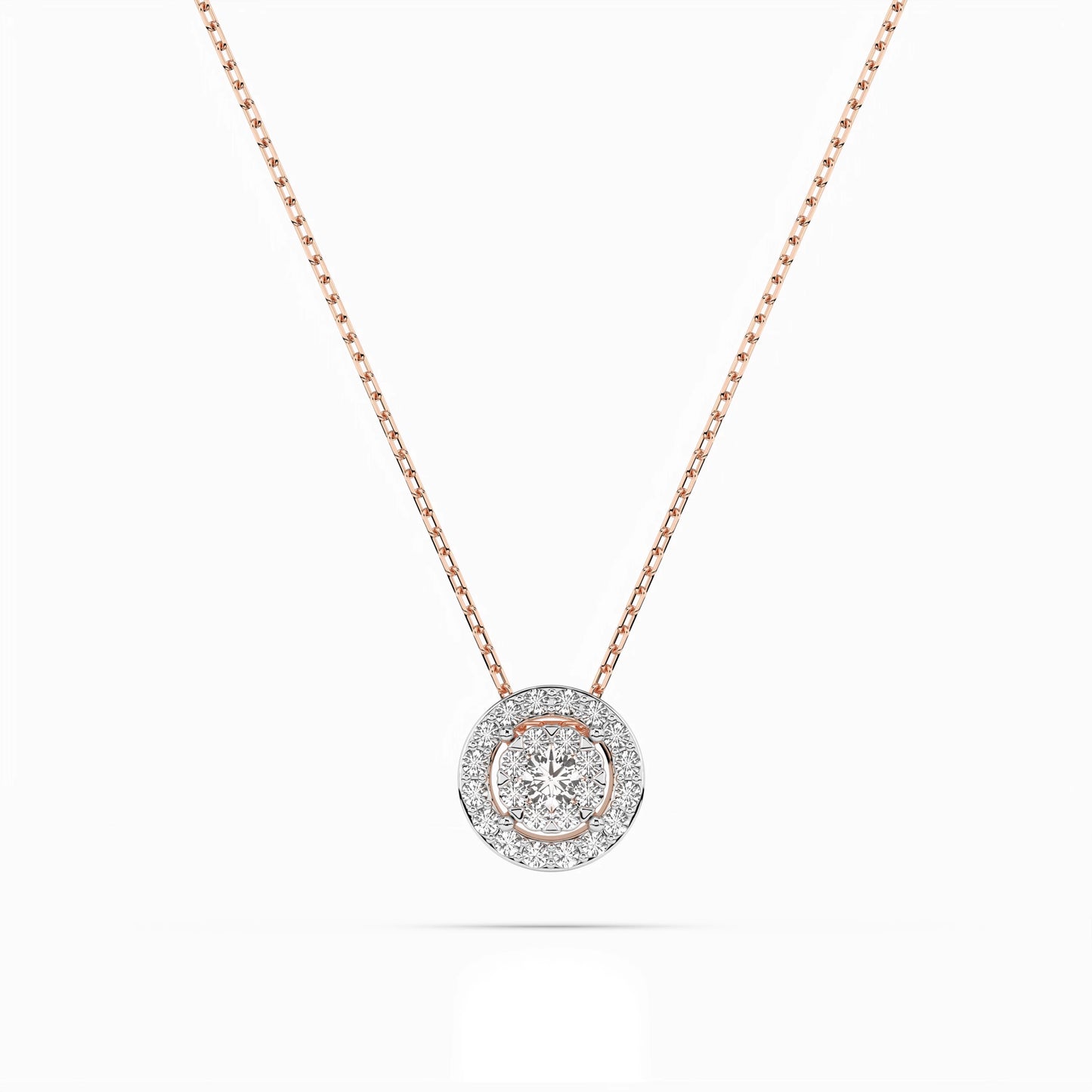 Illusion Necklace (Round), 0.1 ct — 104-10002(3.0)