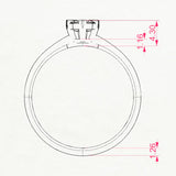 Illusion Diamond Ring Round 0.03ct by Qutahia Jewellery