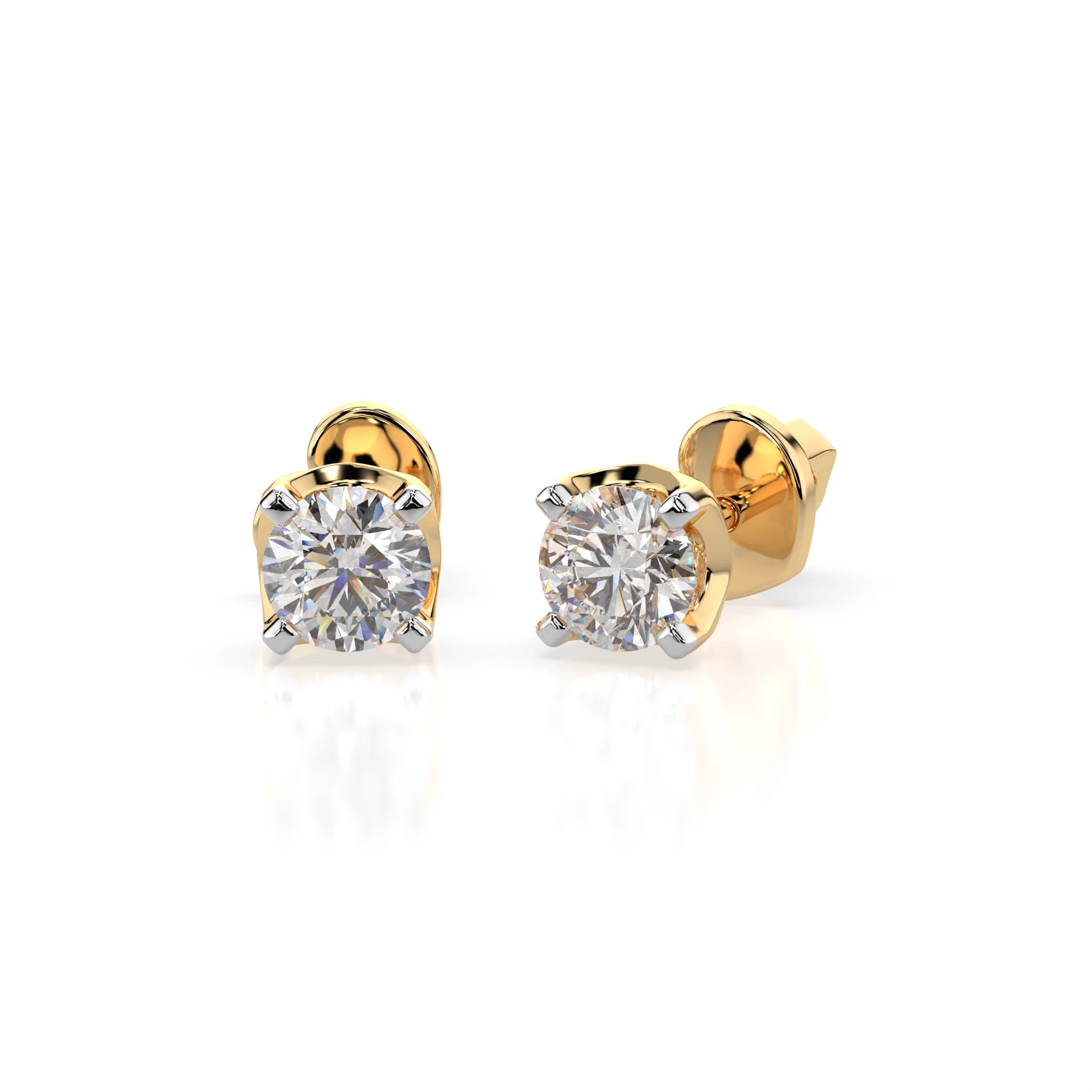 Solitaire Butterfly Earring (Round), 0.4 ct — 102-10020(3.7)