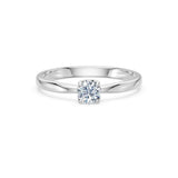 Solitaire Diamond Ring Round Brilliant 0.3ct by Qutahia Jewellery