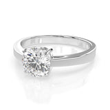 Solitaire Diamond Ring Round 1.0ct by Qutahia Jewellery
