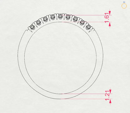 Eternity Ring (Round), 0.18 ct — 101-10044/2