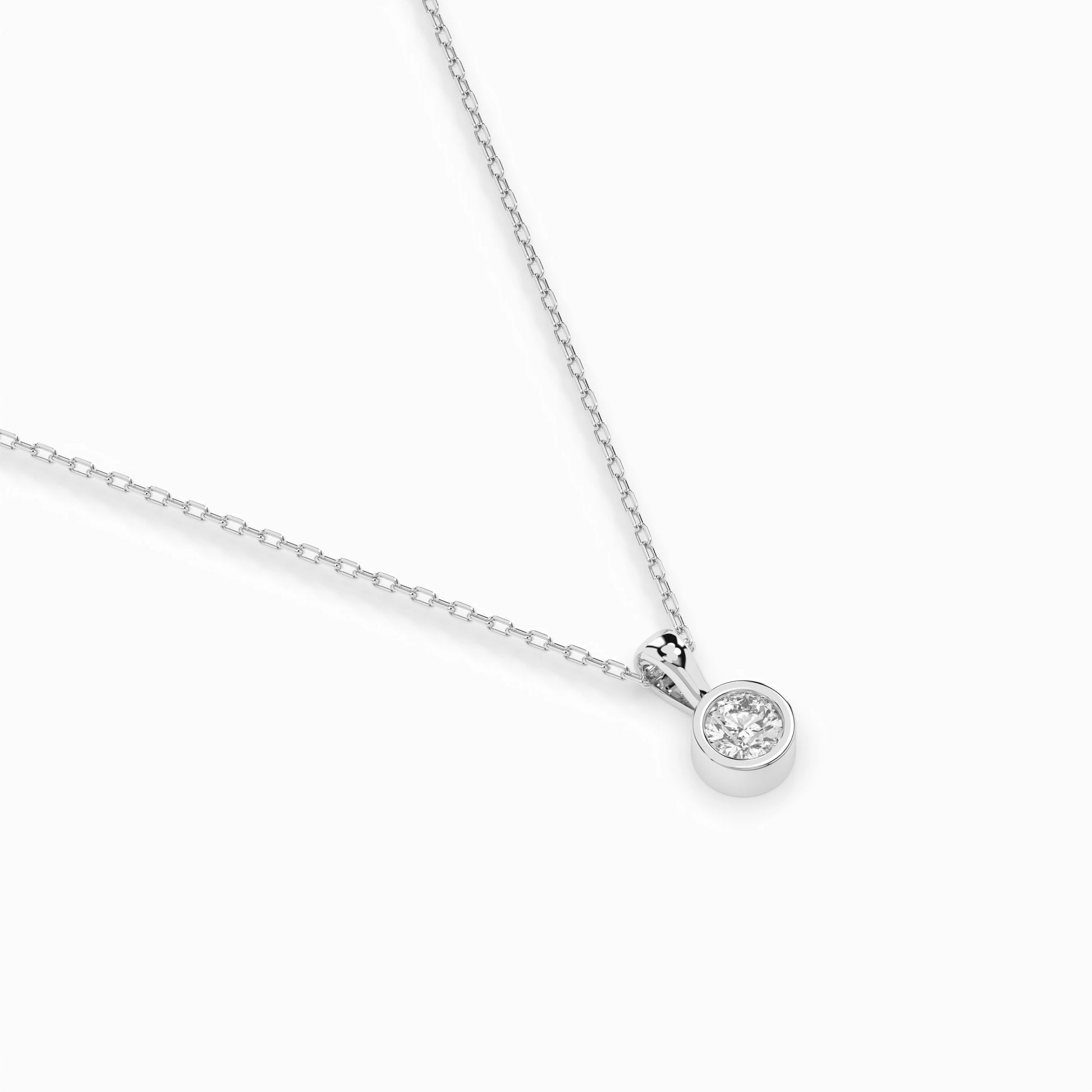 Solitaire Necklace (Round), 0.1 ct — 104-10010(3.0)