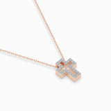 Delicate Diamond Necklace Round 0.17ct by Qutahia Jewellery