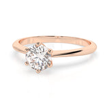 Solitaire Diamond Ring Round 0.3ct by Qutahia Jewellery