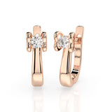 Small Diamond Earrings Round 0.2ct by Qutahia Jewellery