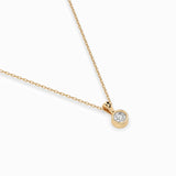 Diamond Pendant Necklace Round 0.1ct by Qutahia Jewellery