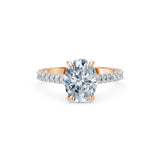 Oval Lab Grown Diamond Slim Pave Eternity Ring 2.0ct by Qutahia Jewellery