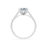 Oval Lab Grown Diamond Slim Pave Eternity Ring 2.0ct by Qutahia Jewellery
