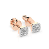 Illusion Diamond Earrings Round 0.06ct by Qutahia Jewellery