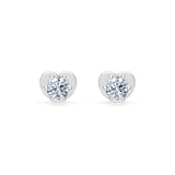 Diamond Stud Earrings Round Brilliant 0.2ct by Qutahia Jewellery