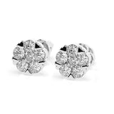 Illusion Diamond Earrings Round 0.3ct by Qutahia Jewellery