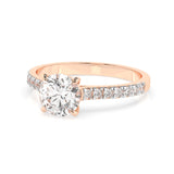 Solitaire Eternity Diamond Ring Round 0.7ct by Qutahia Jewellery