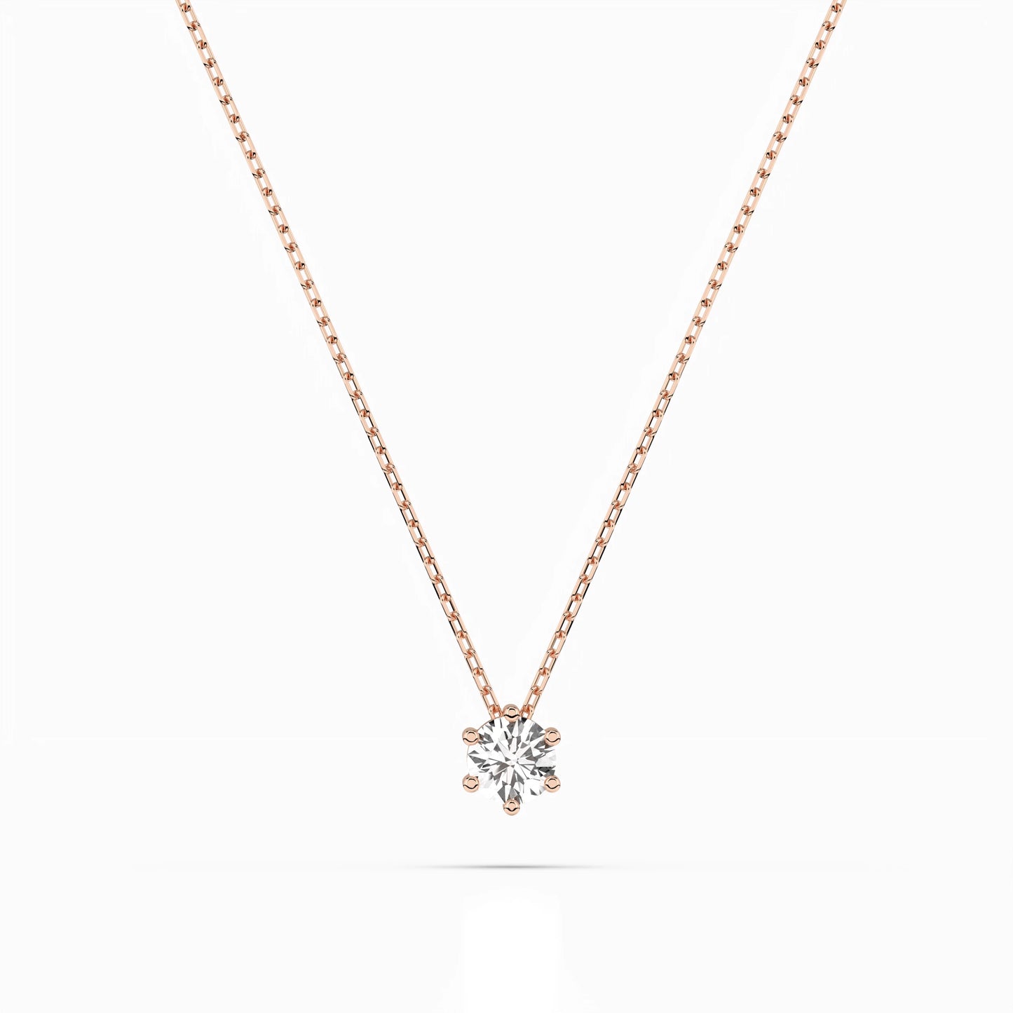 Solitaire Necklace (Round), 0.1 ct — 104-10003(3.0)