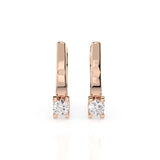 Small Diamond Earrings Round 0.3ct by Qutahia Jewellery