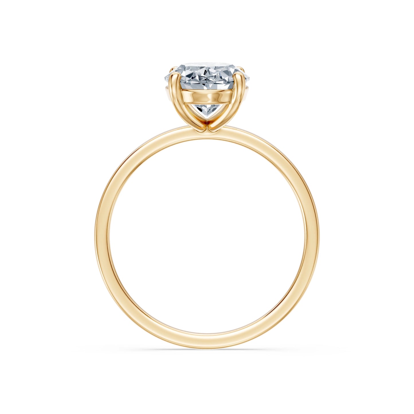 Oval Lab Grown Diamond Solitaire Engagement Ring 2.0ct by Qutahia Jewellery