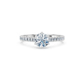 Round Brilliant Diamond Pave Eternity Ring 1.0ct by Qutahia Jewellery