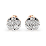 Illusion Diamond Earrings Round 0.3ct by Qutahia Jewellery