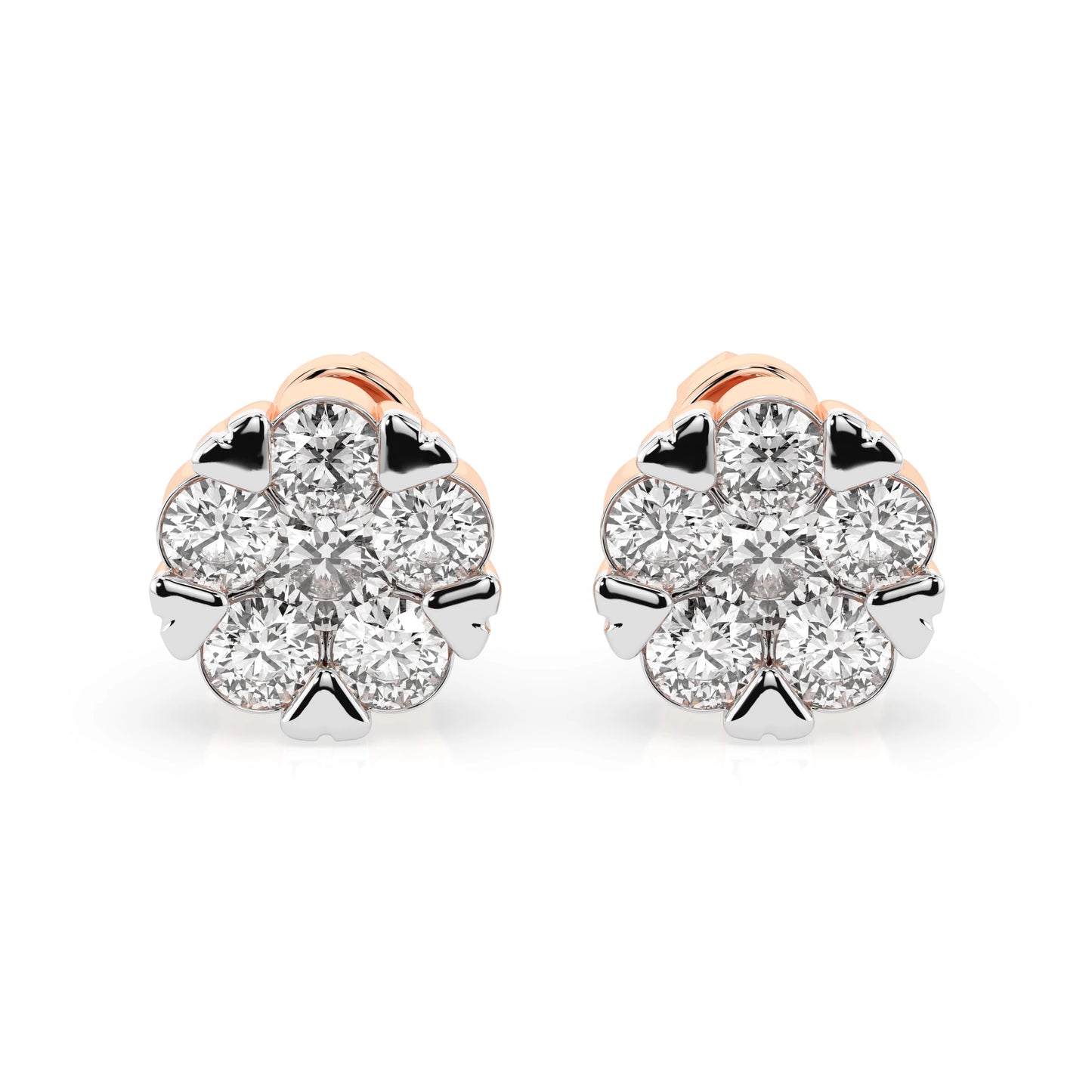 Illusion Earring (Round), 0.3 ct — 102-10015/2(3.4)