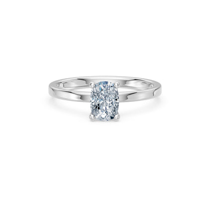Cushion Lab Grown Diamond Solitaire Engagement Ring 1.0ct by Qutahia Jewellery