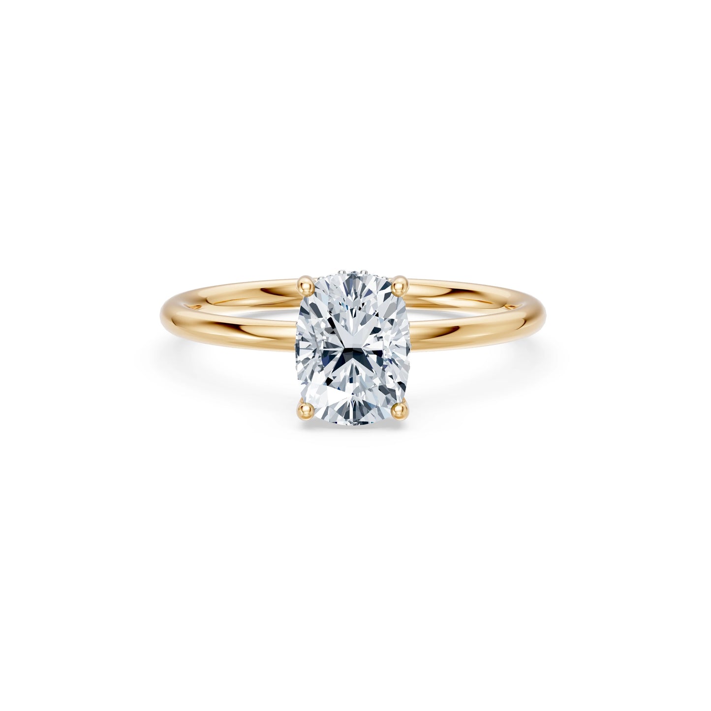 Cushion Lab Grown Diamond Micro Pave Engagement Ring 1.5ct by Qutahia Jewellery