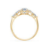 Oval Lab Grown Diamond Side Stone Eternity Ring 1.0ct by Qutahia Jewellery