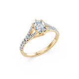 Cushion Lab Grown Diamond Micro Pave Eternity Ring 1.0ct by Qutahia Jewellery