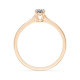 Solitaire Diamond Ring Round Brilliant 0.3ct by Qutahia Jewellery