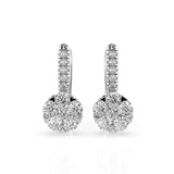 Illusion Diamond Earrings Round 0.2ct by Qutahia Jewellery