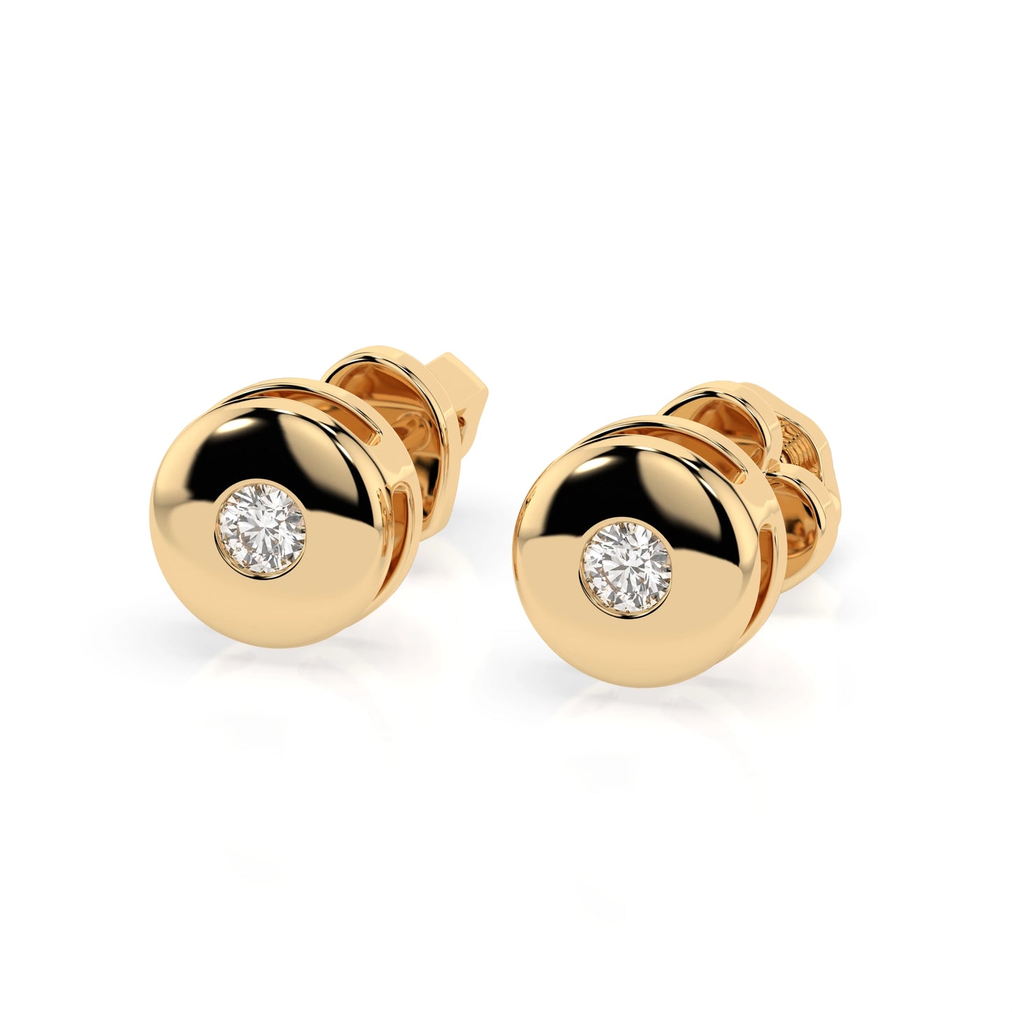 Solitaire Butterfly Earring (Round), 0.08 ct — 102-10048