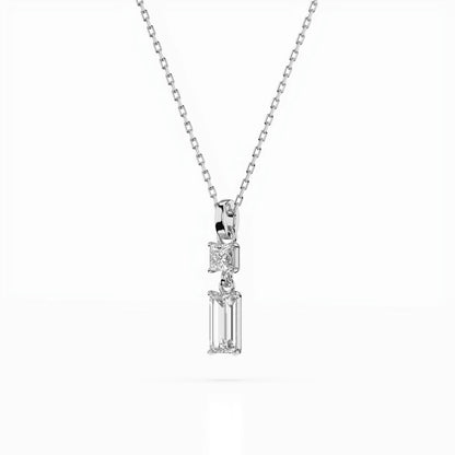 Solitaire Necklace (Baguette), 0.1 ct — 104-10071/1(0.30)BAQ