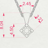 Solitaire Necklace (Round), 0.08 ct — 104-10014(2.7)