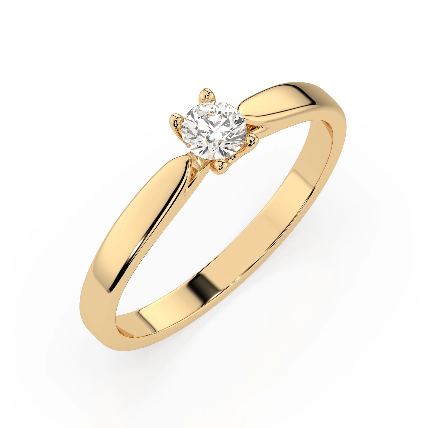 Solitaire Ring (Round), 0.15 ct — 101-10046(3.4)